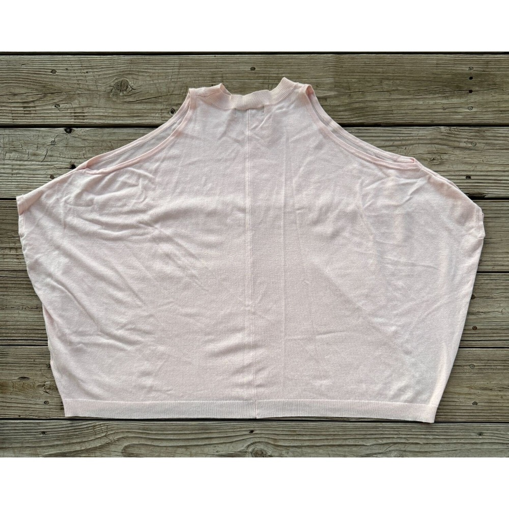 Central Park West Pink Halter Knit Top Oversized Sleeveless Sweater Small n2